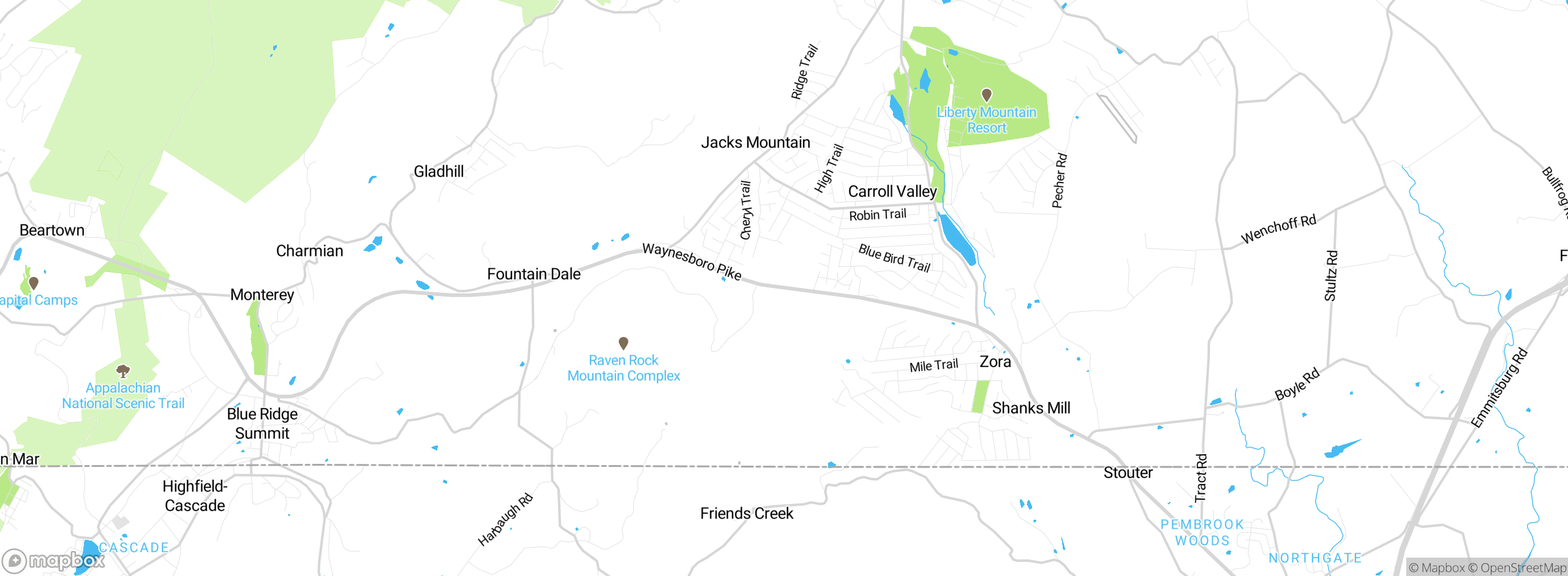 Map showing approximate location