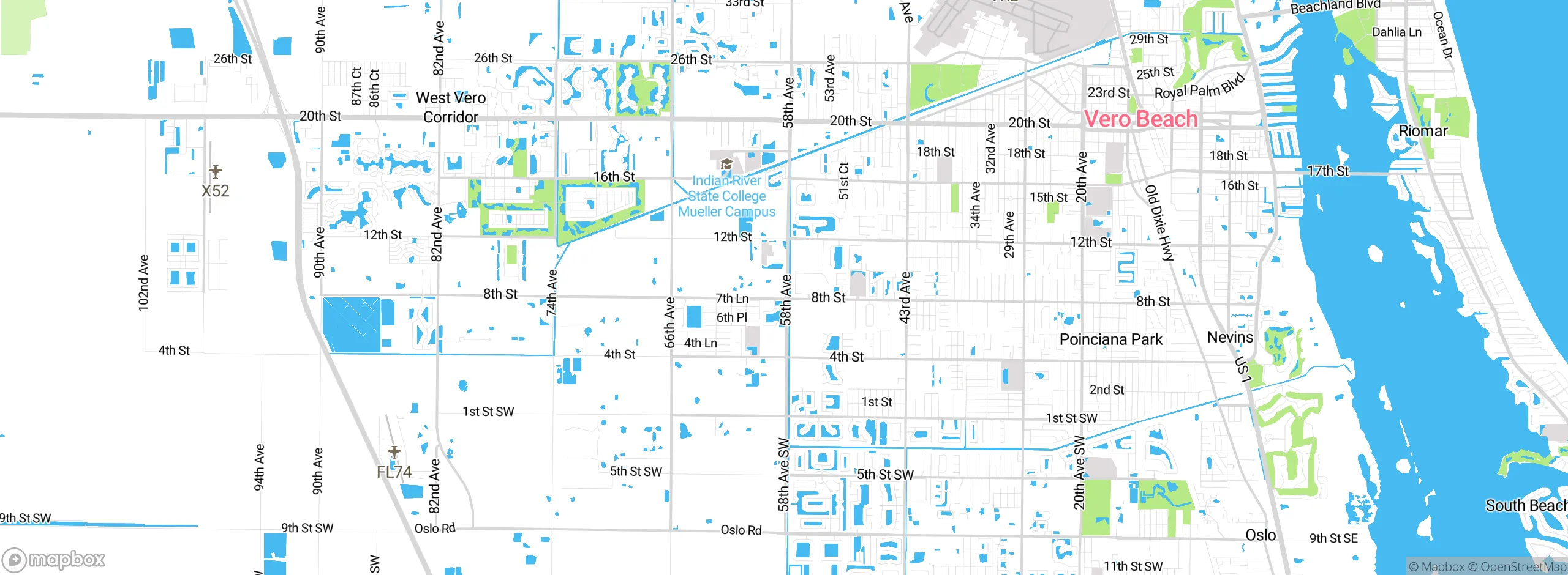 Map showing approximate location