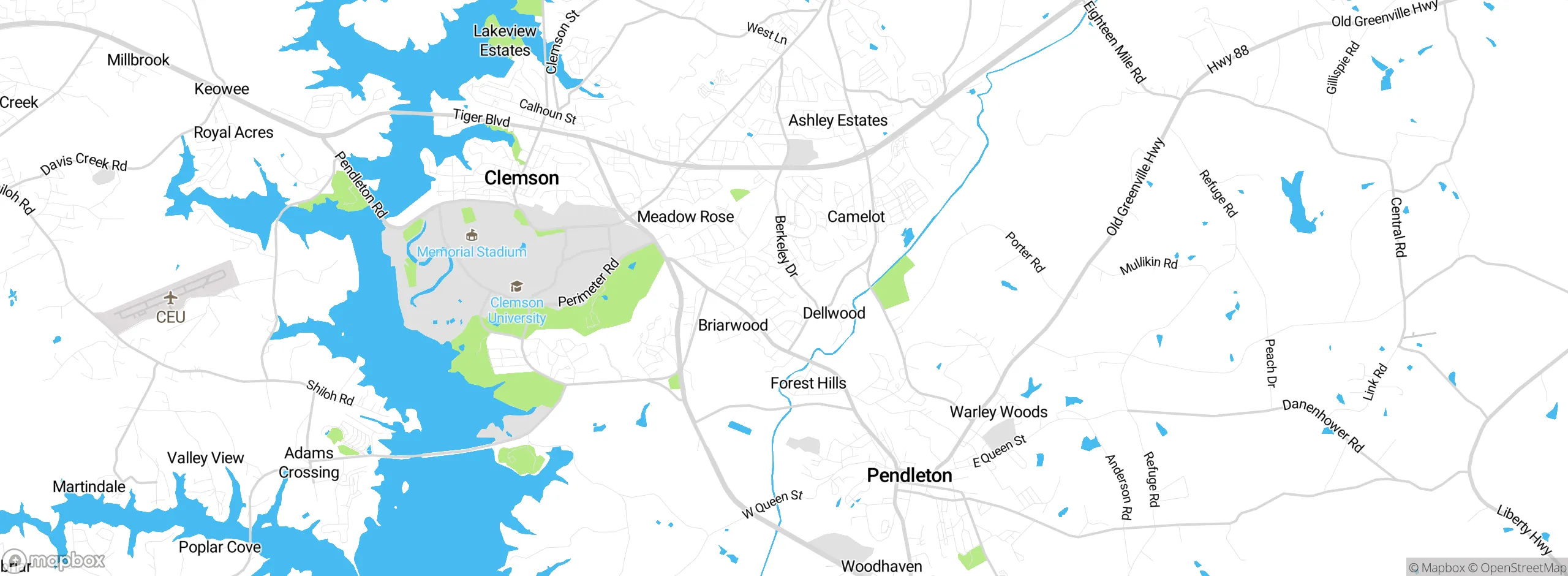 Map showing approximate location