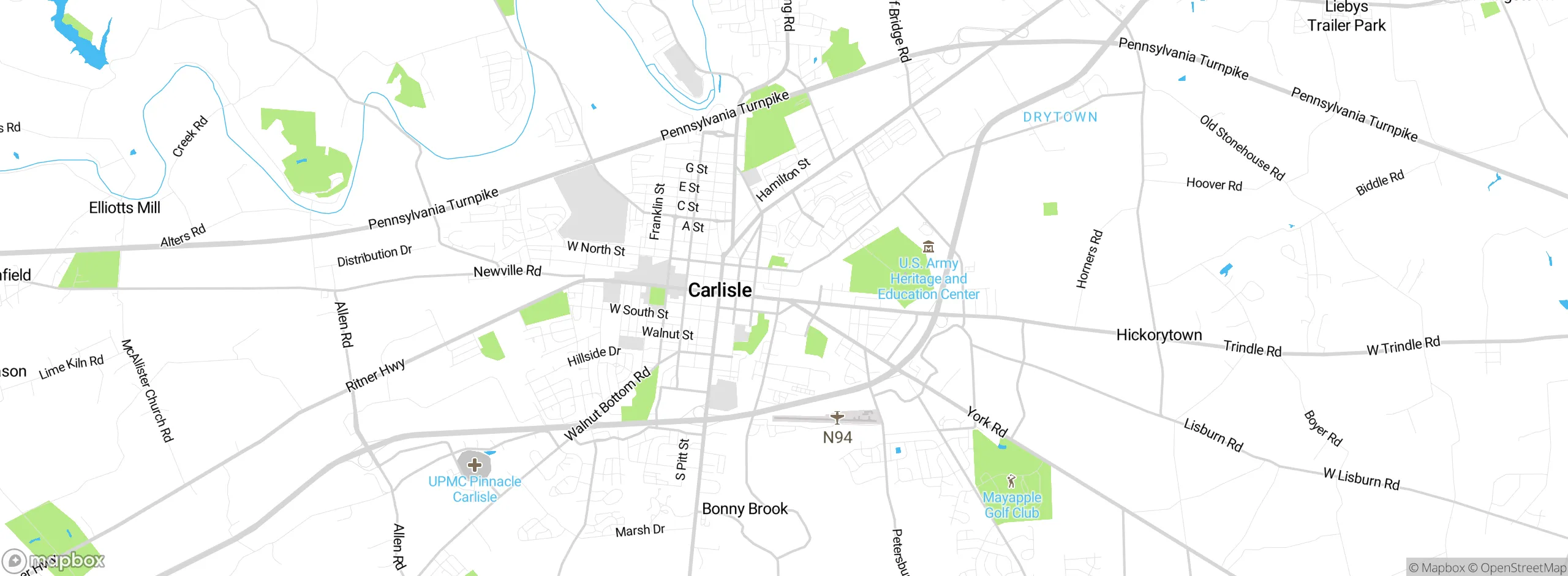 Map showing approximate location