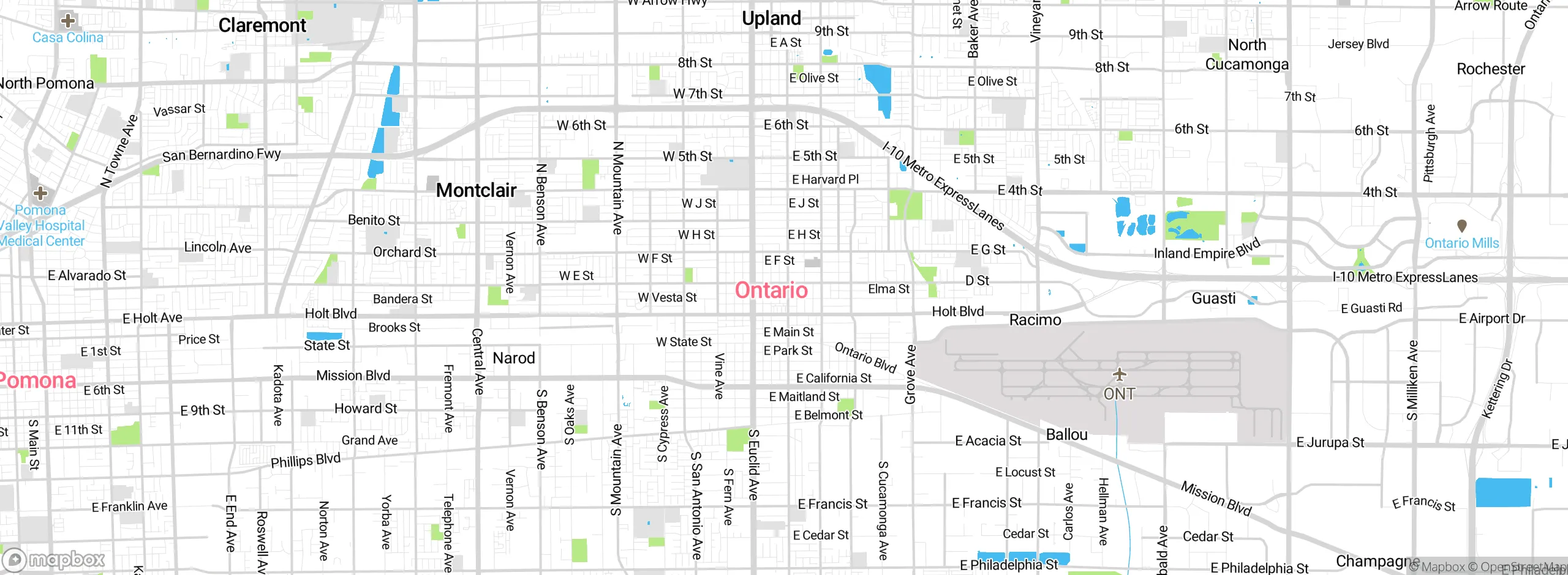 Map showing approximate location