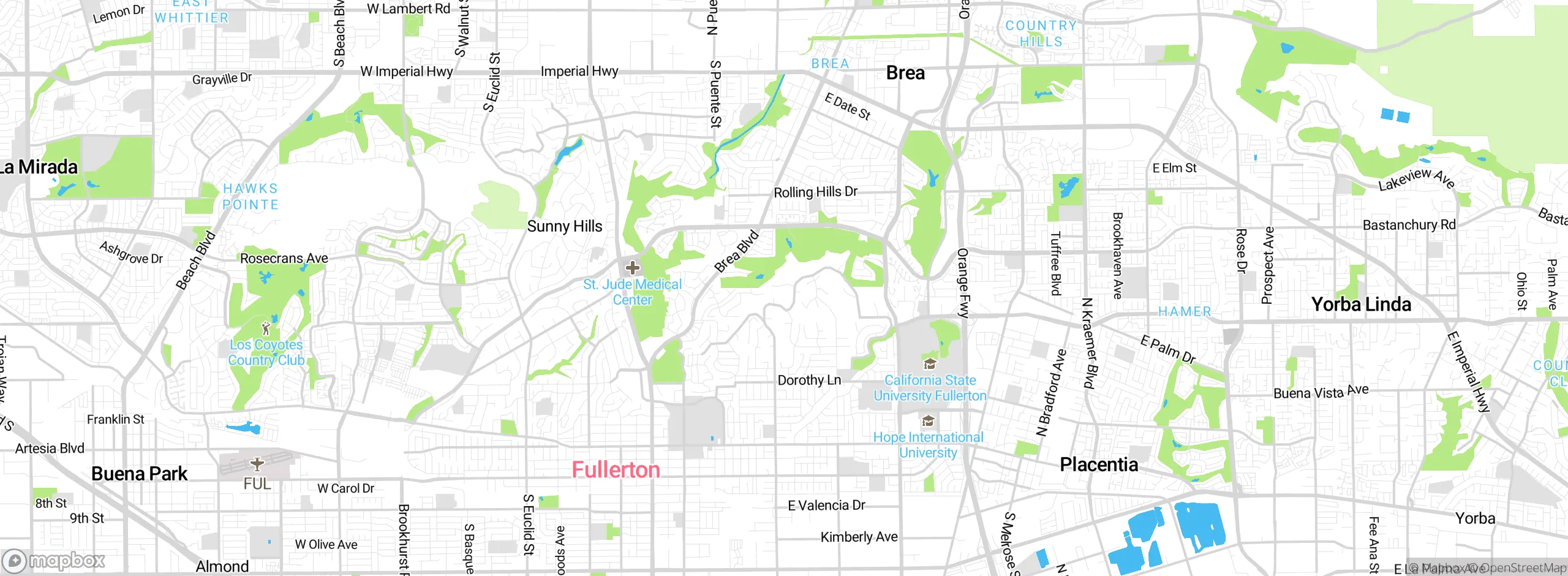 Map showing approximate location