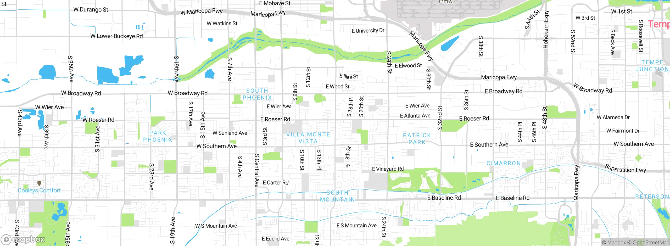 Map showing approximate location