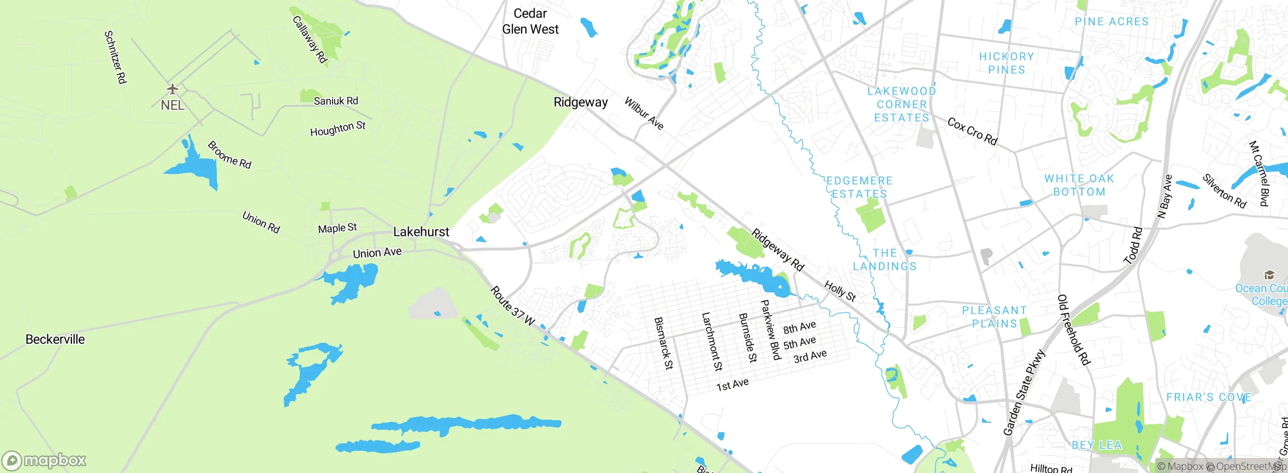 Map showing approximate location
