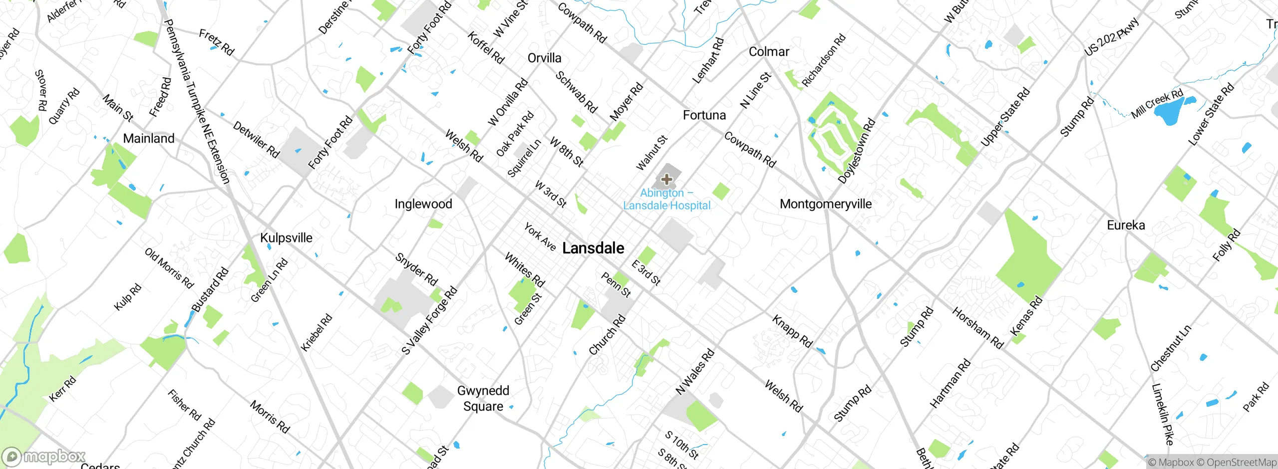 Map showing approximate location