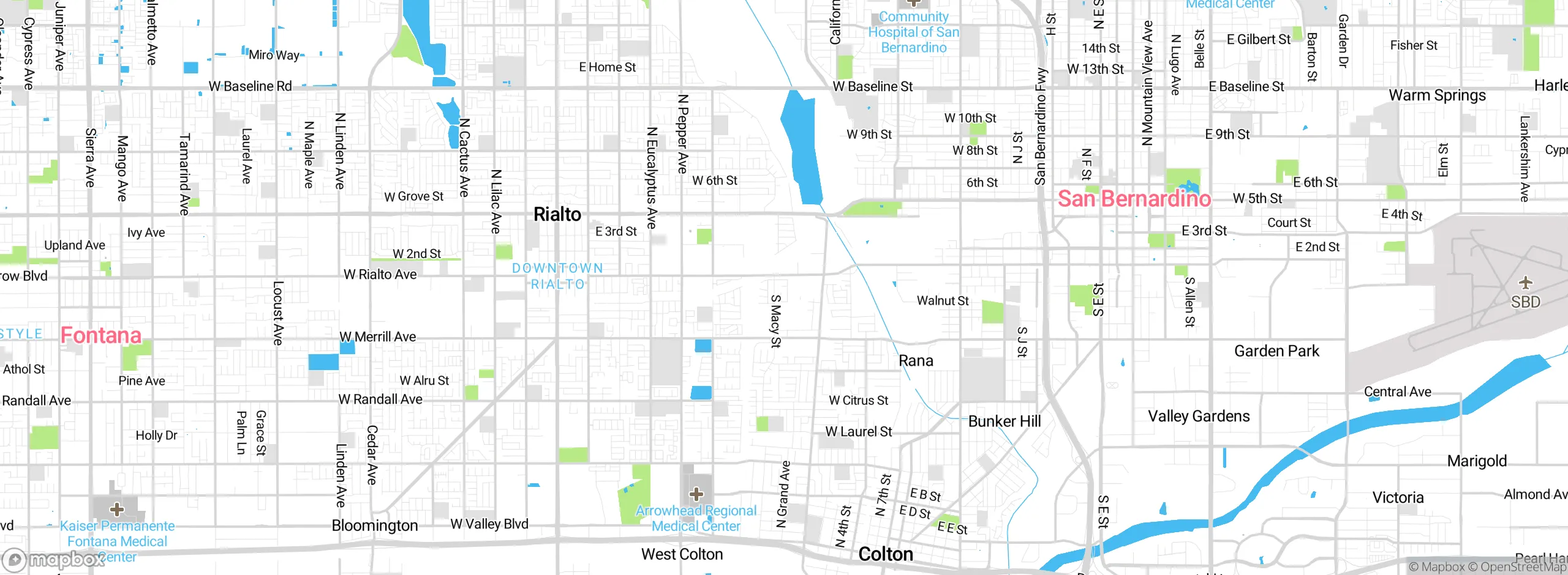 Map showing approximate location