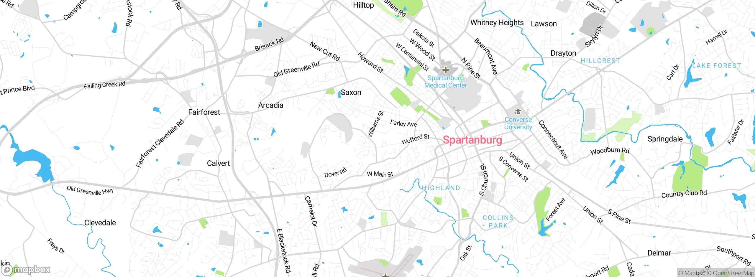 Map showing approximate location