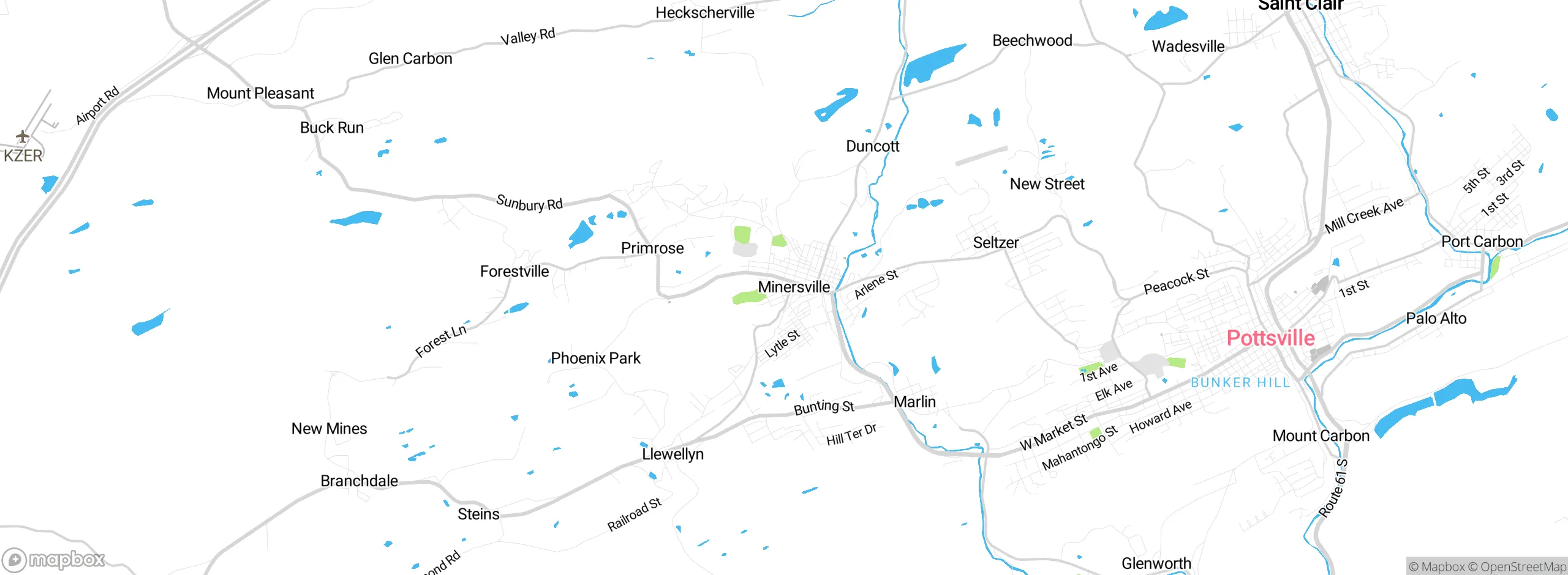 Map showing approximate location