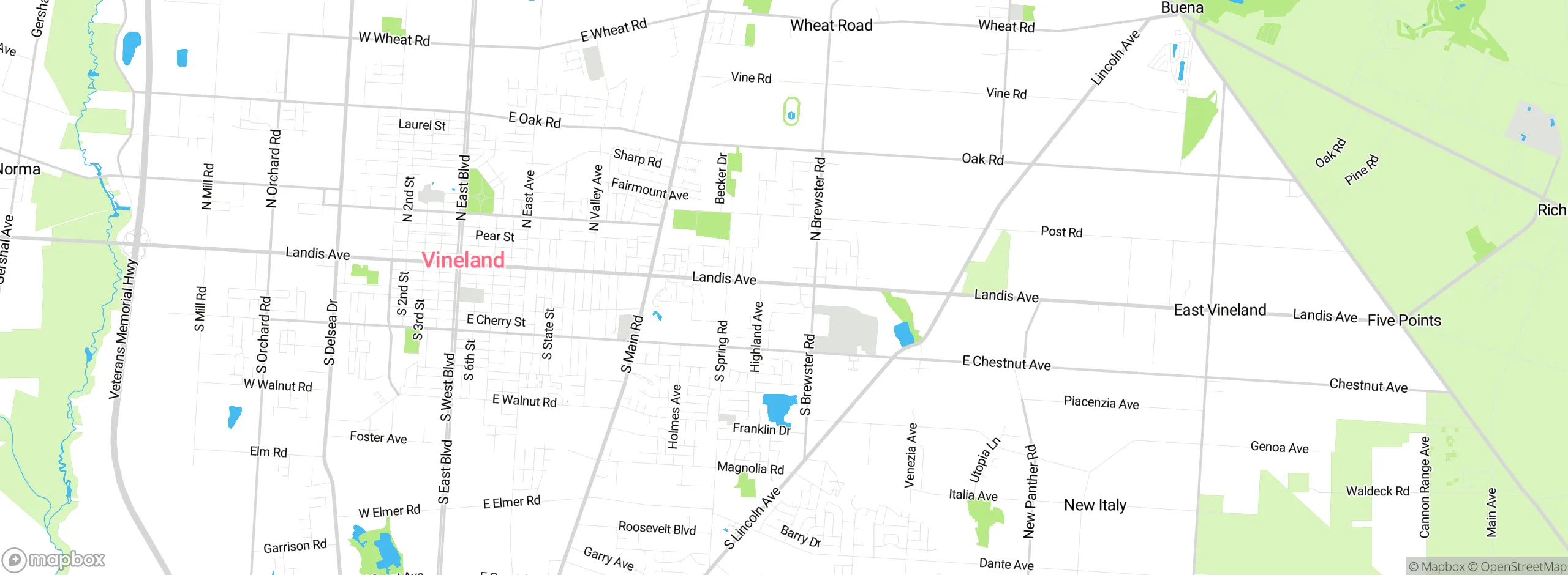 Map showing approximate location