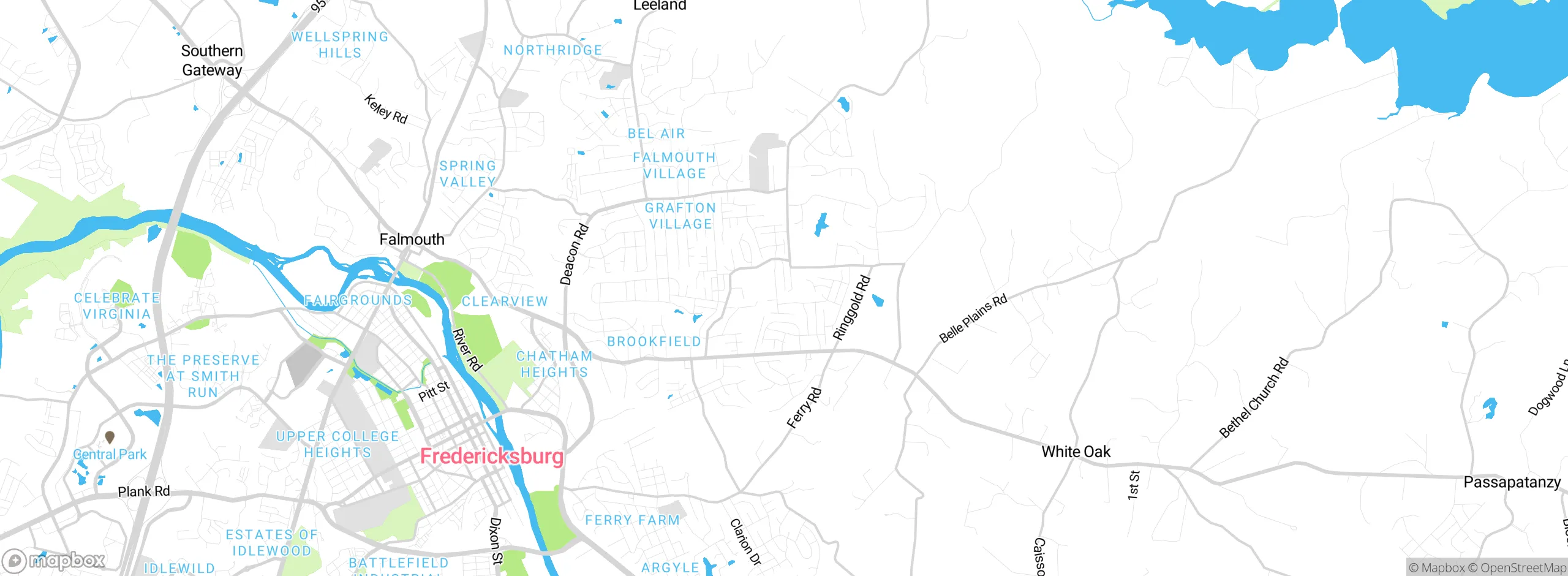 Map showing approximate location