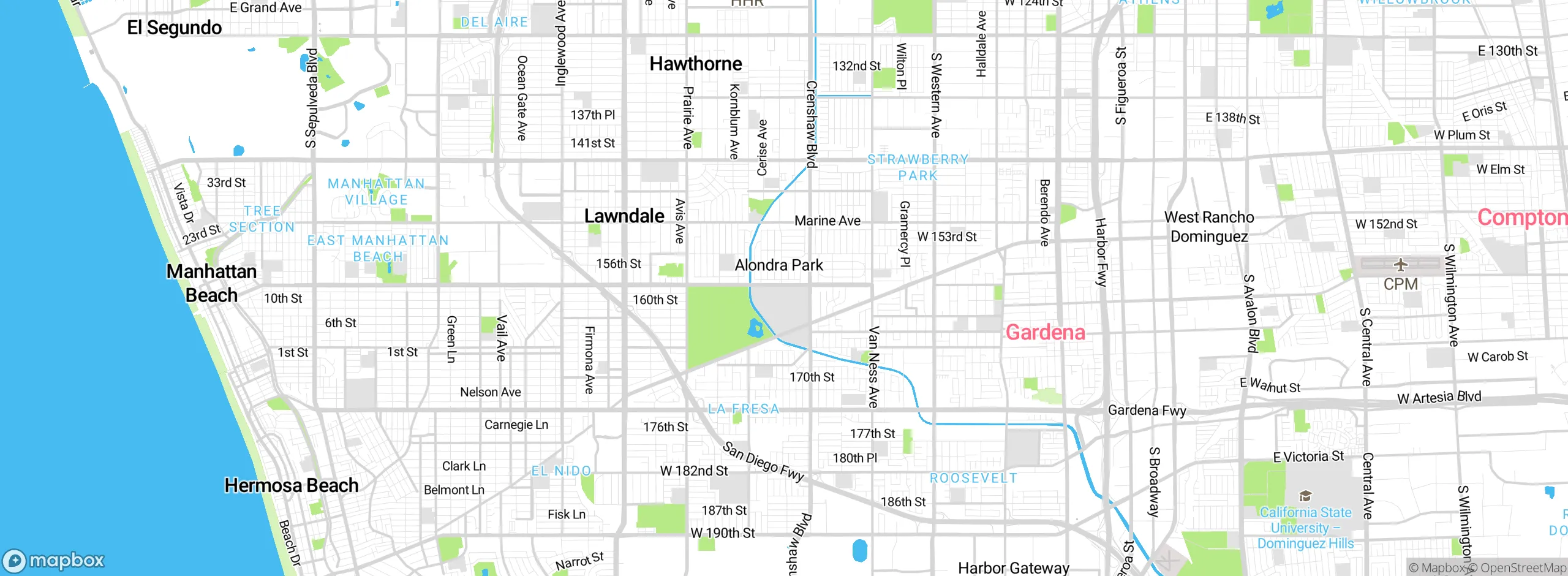 Map showing approximate location