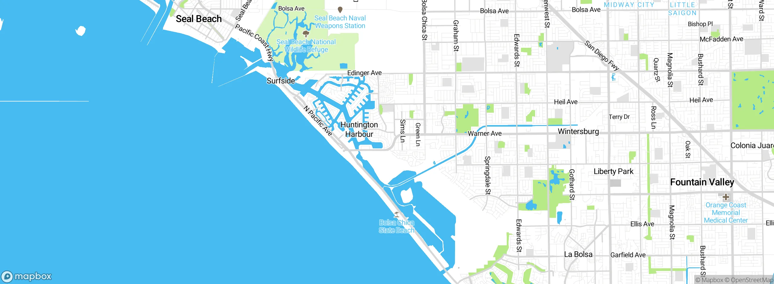 Map showing approximate location