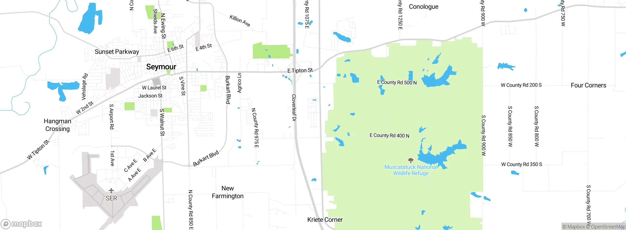 Map showing approximate location