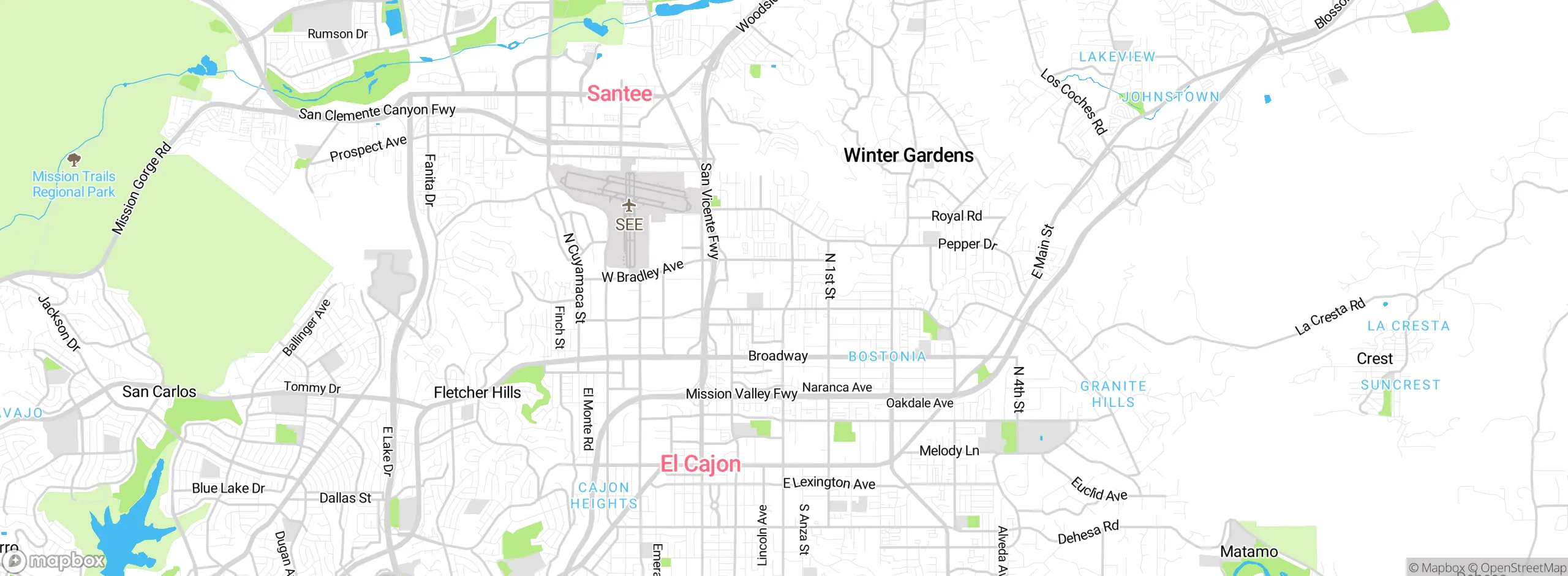 Map showing approximate location