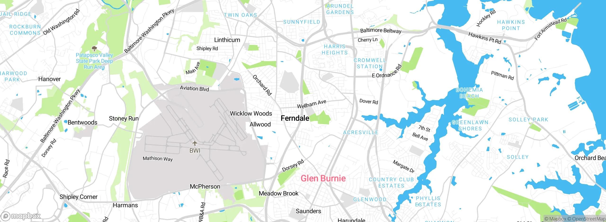 Map showing approximate location
