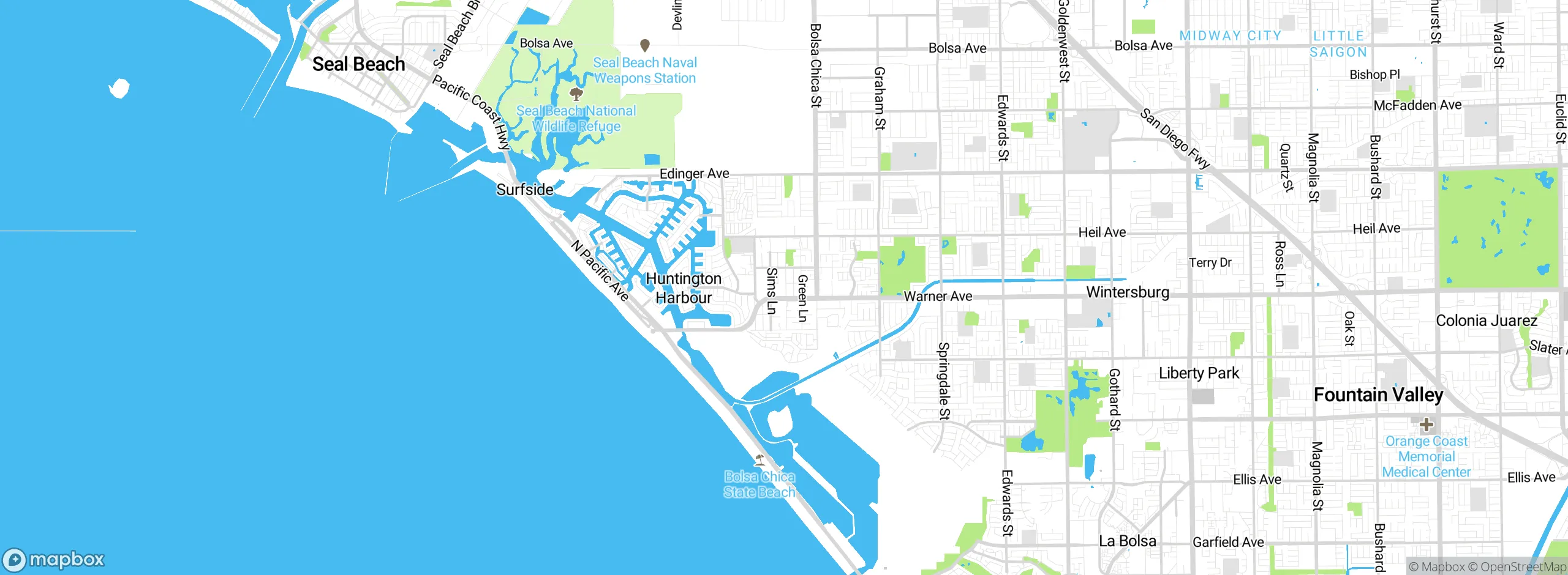 Map showing approximate location