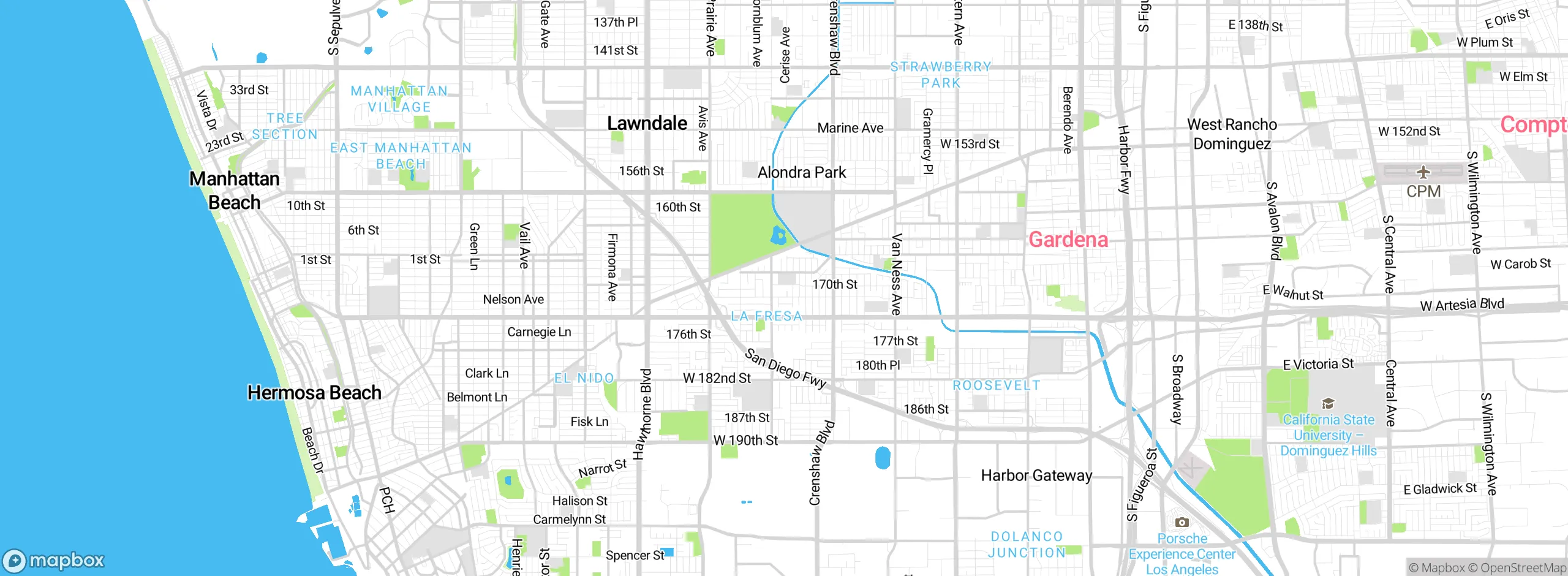Map showing approximate location