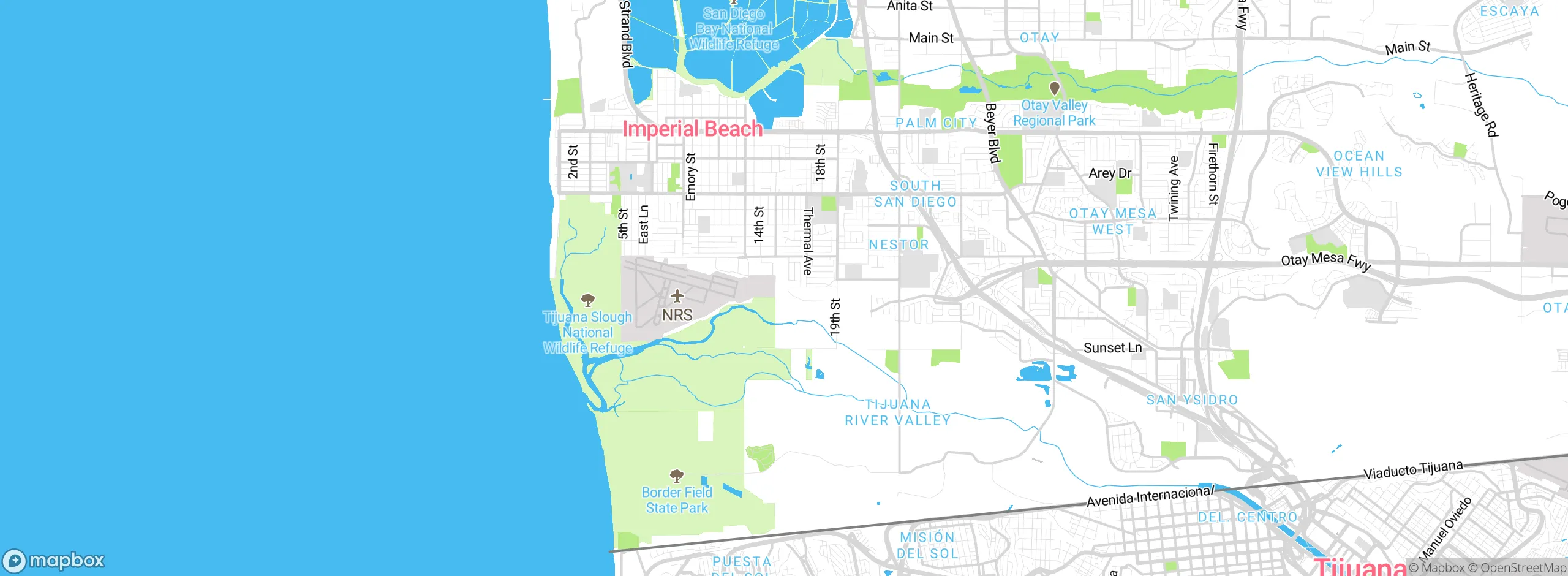 Map showing approximate location