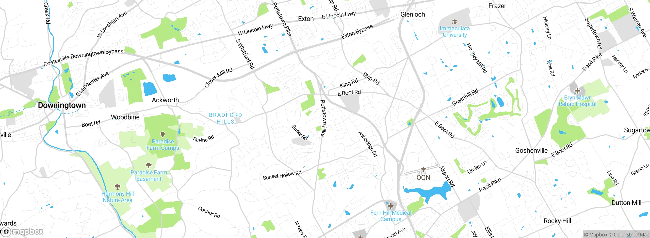 Map showing approximate location