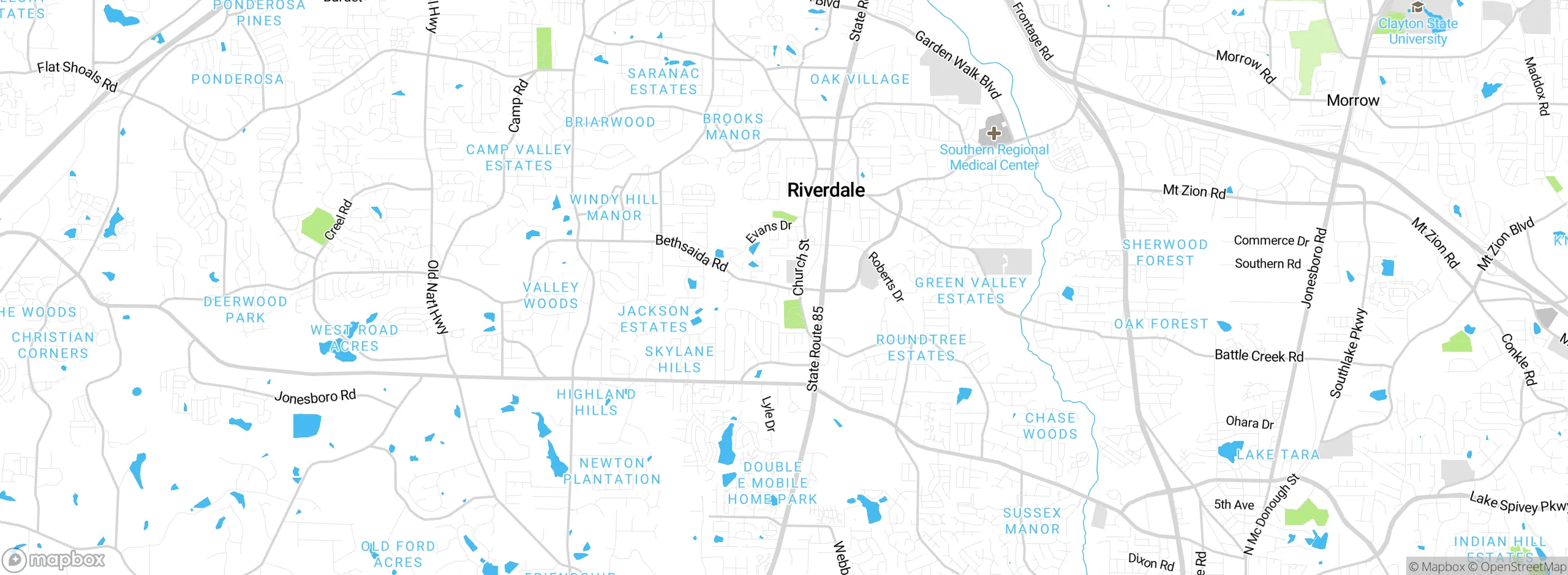 Map showing approximate location