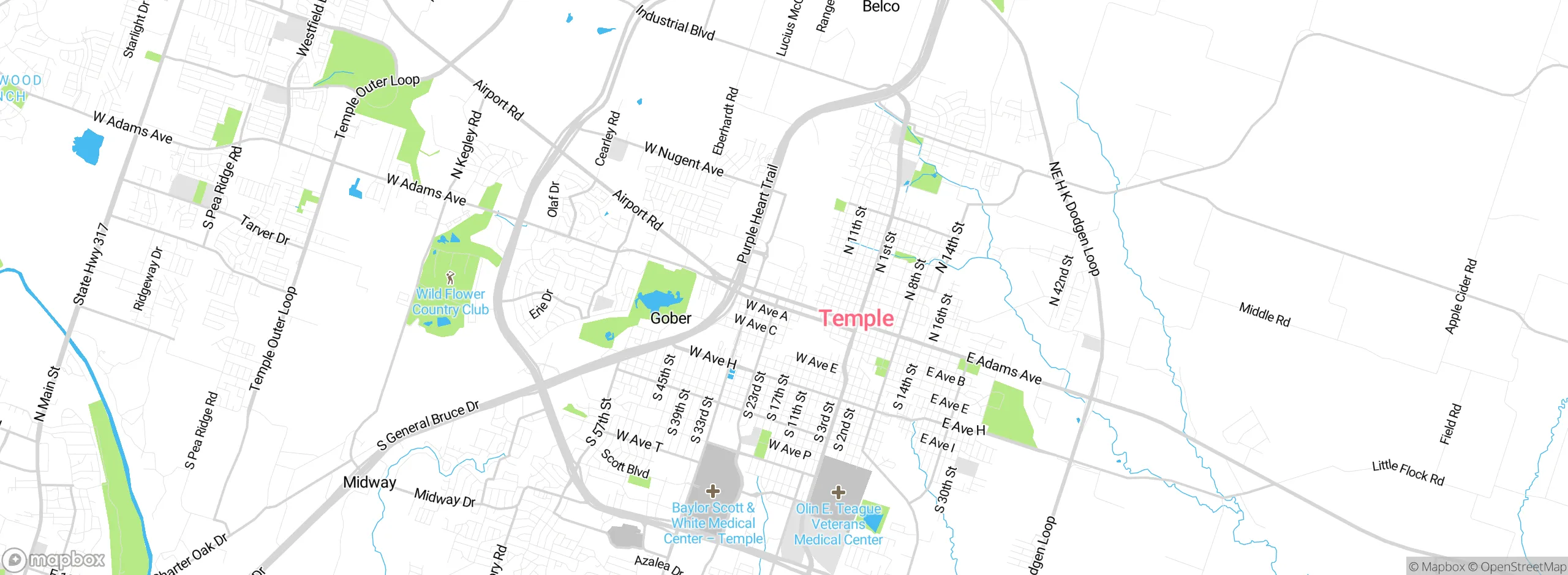 Map showing approximate location