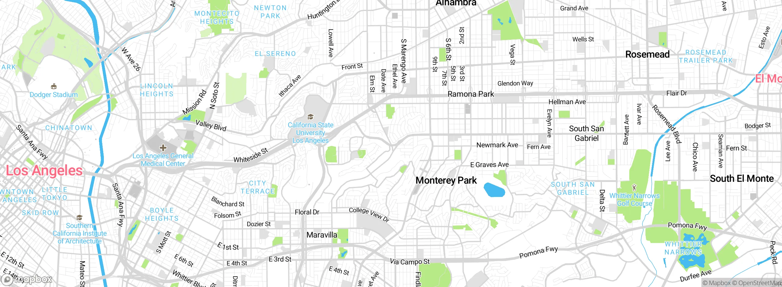 Map showing approximate location