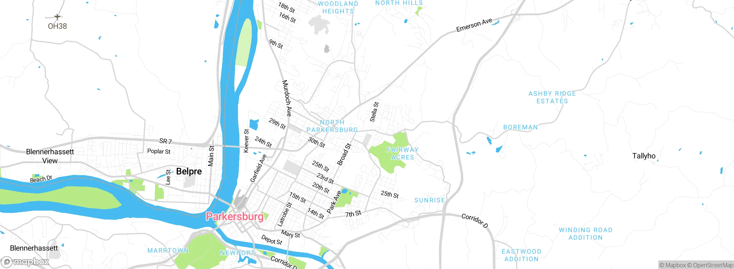 Map showing approximate location