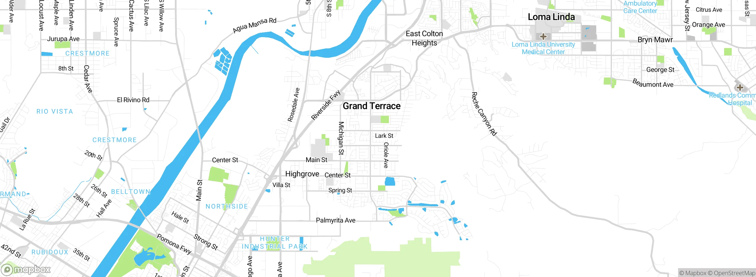 Map showing approximate location
