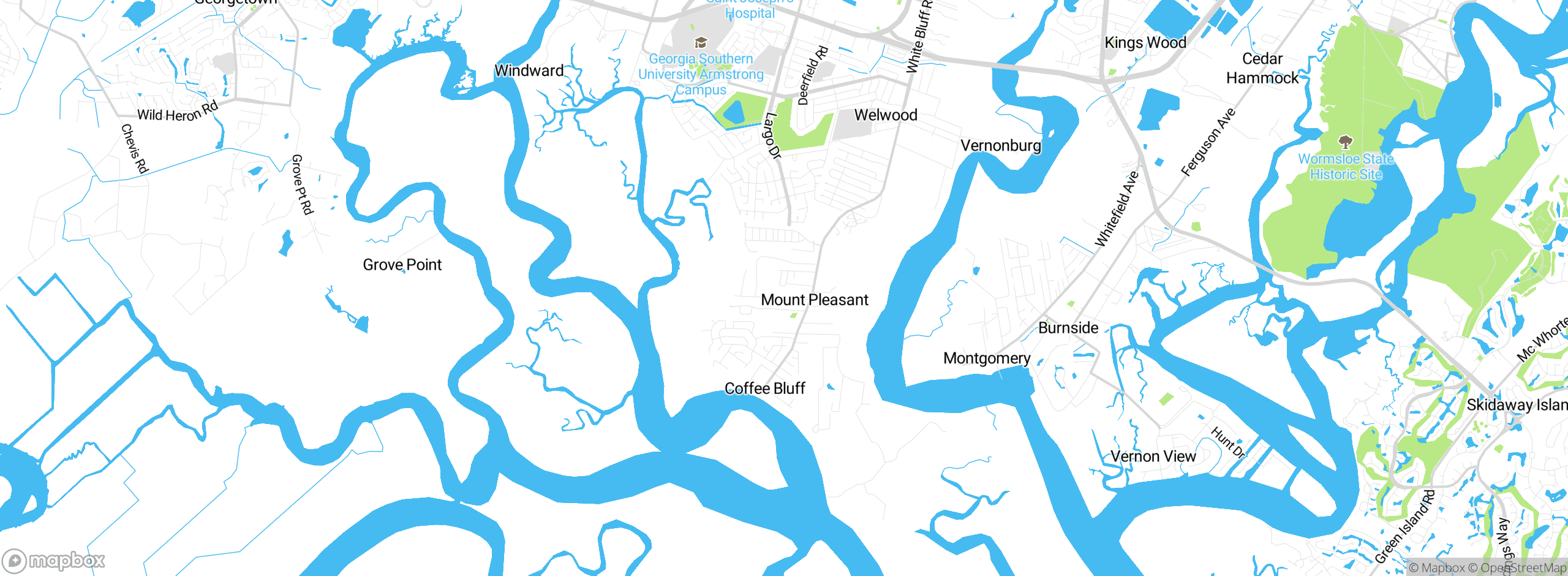 Map showing approximate location