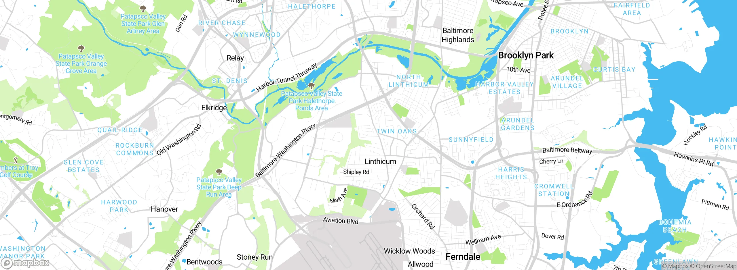 Map showing approximate location