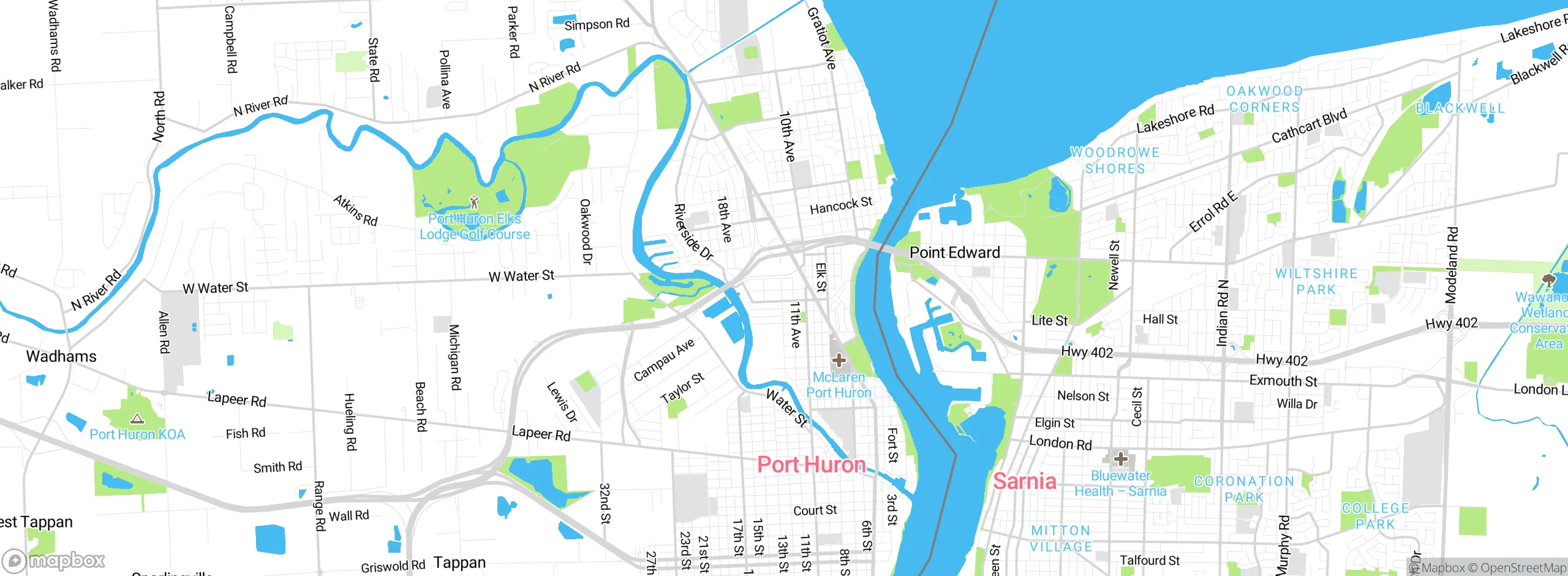 Map showing approximate location