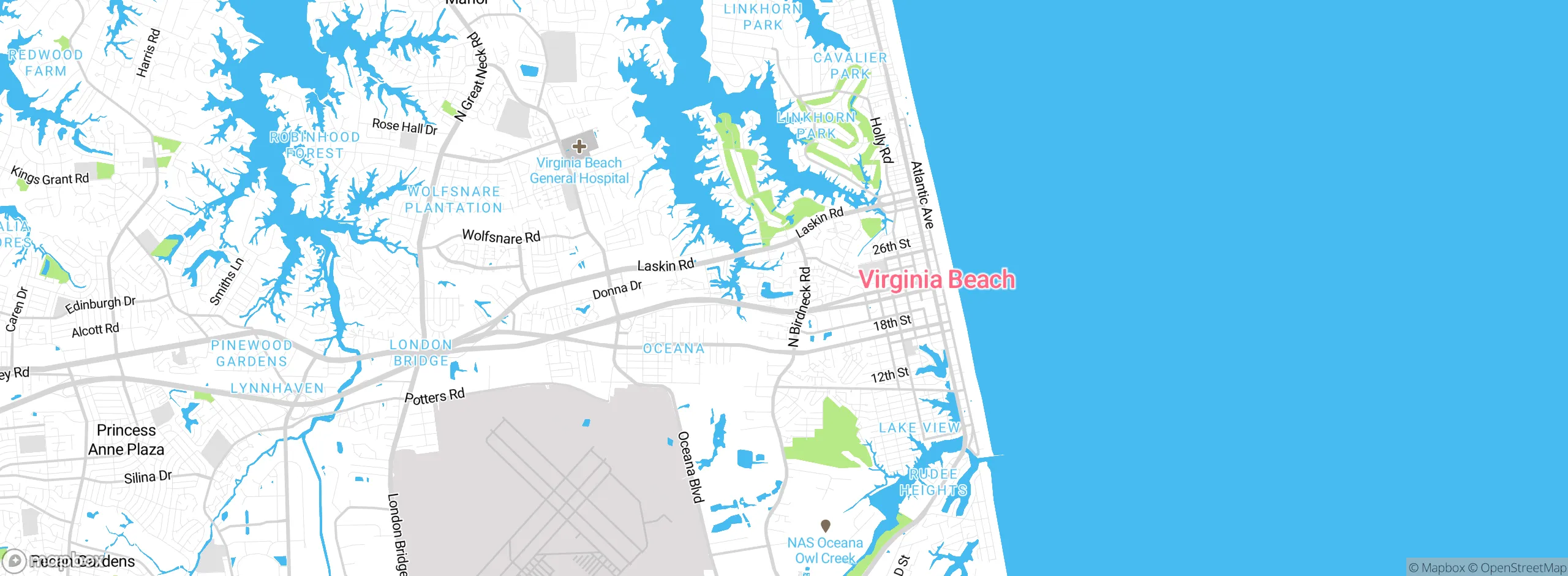 Map showing approximate location