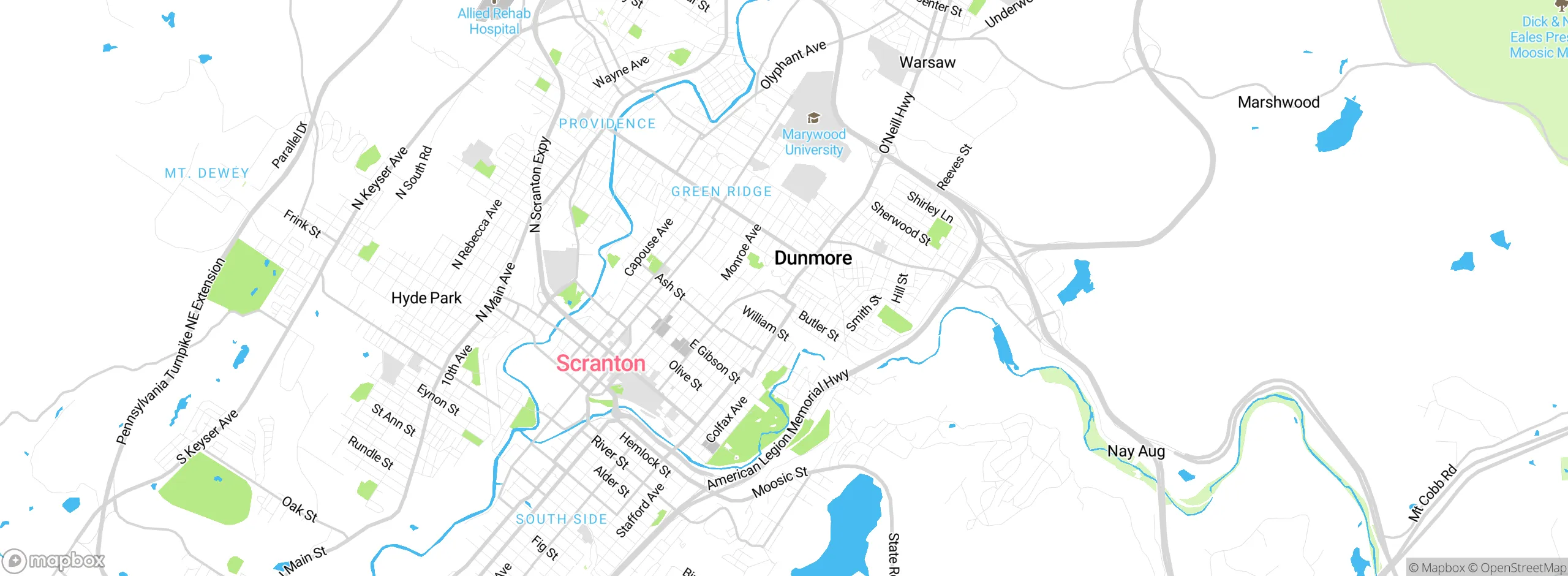 Map showing approximate location