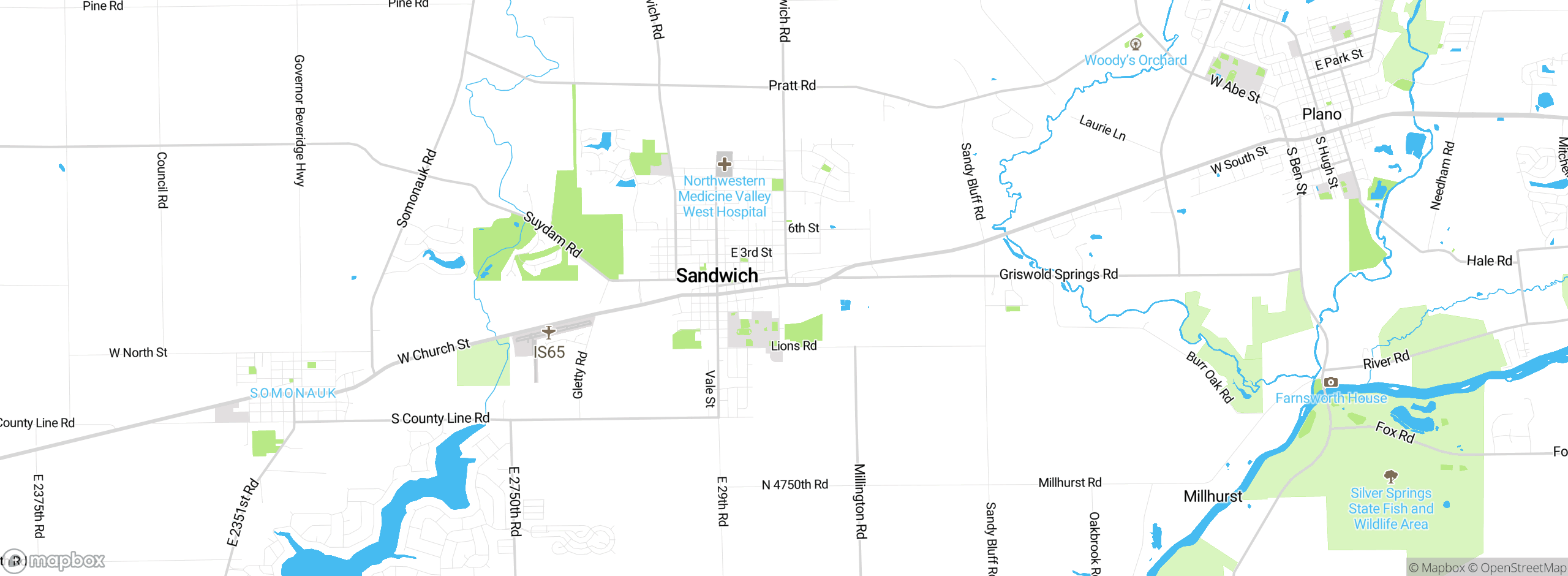 Map showing approximate location