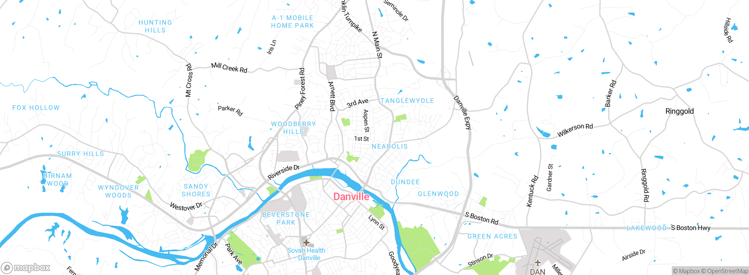 Map showing approximate location