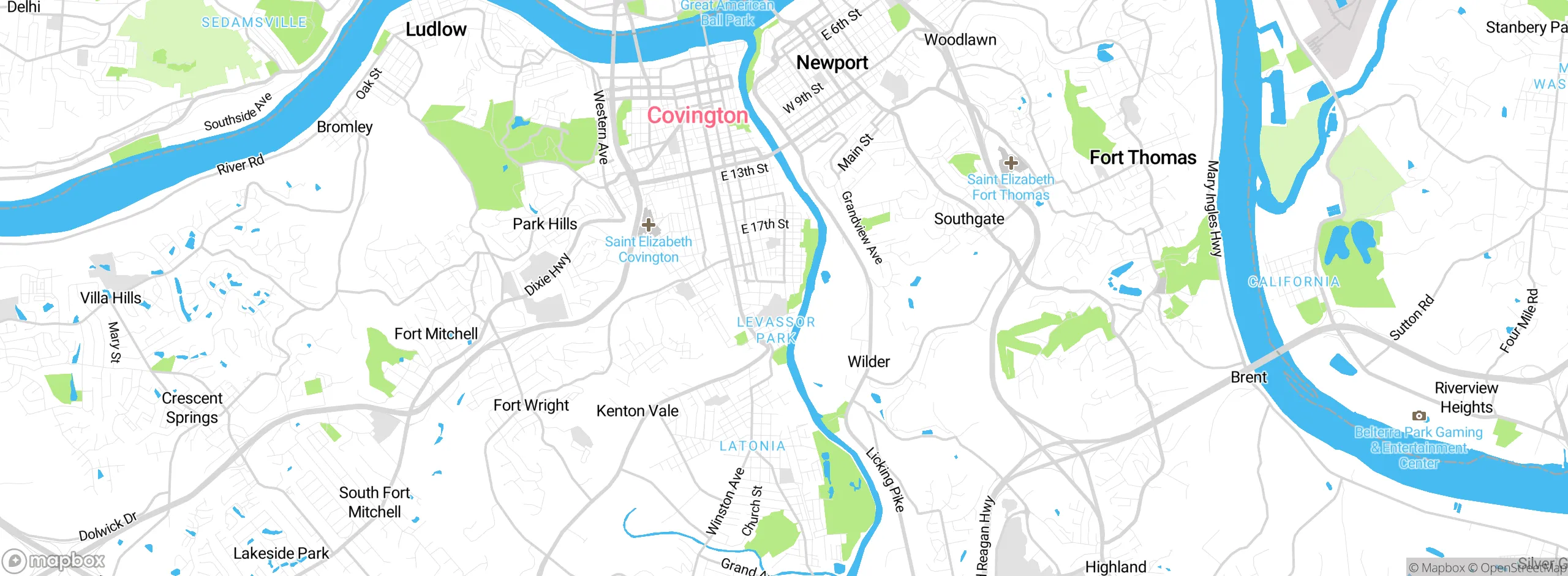 Map showing approximate location