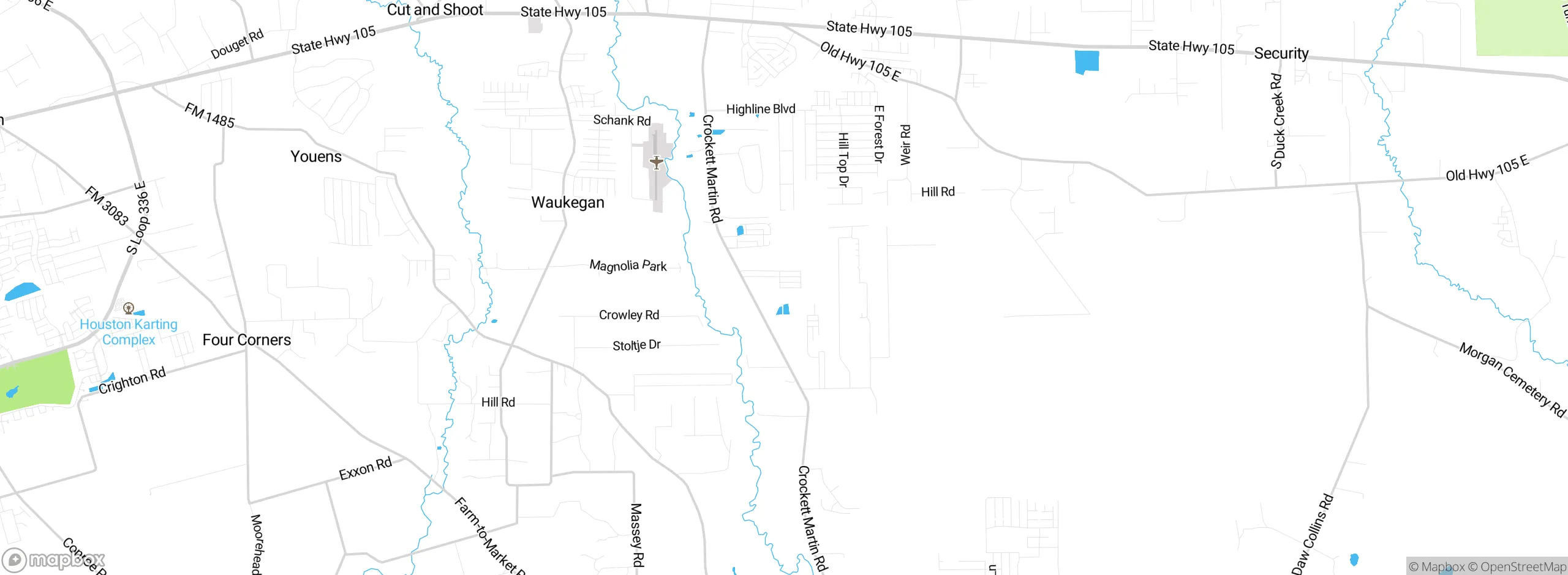 Map showing approximate location