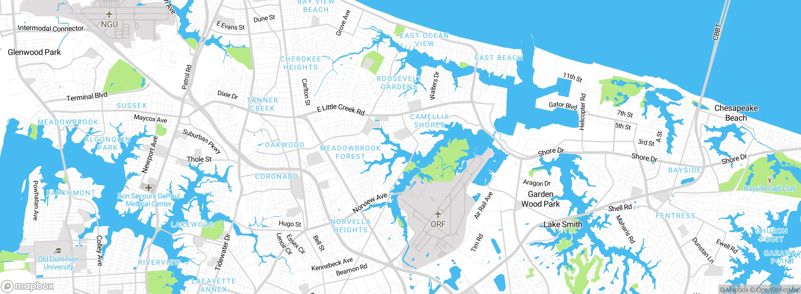 Map showing approximate location