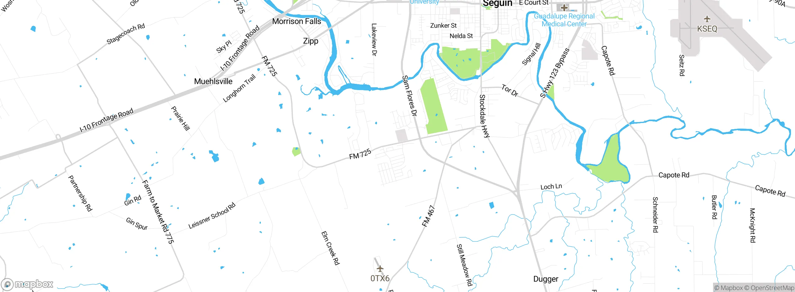 Map showing approximate location