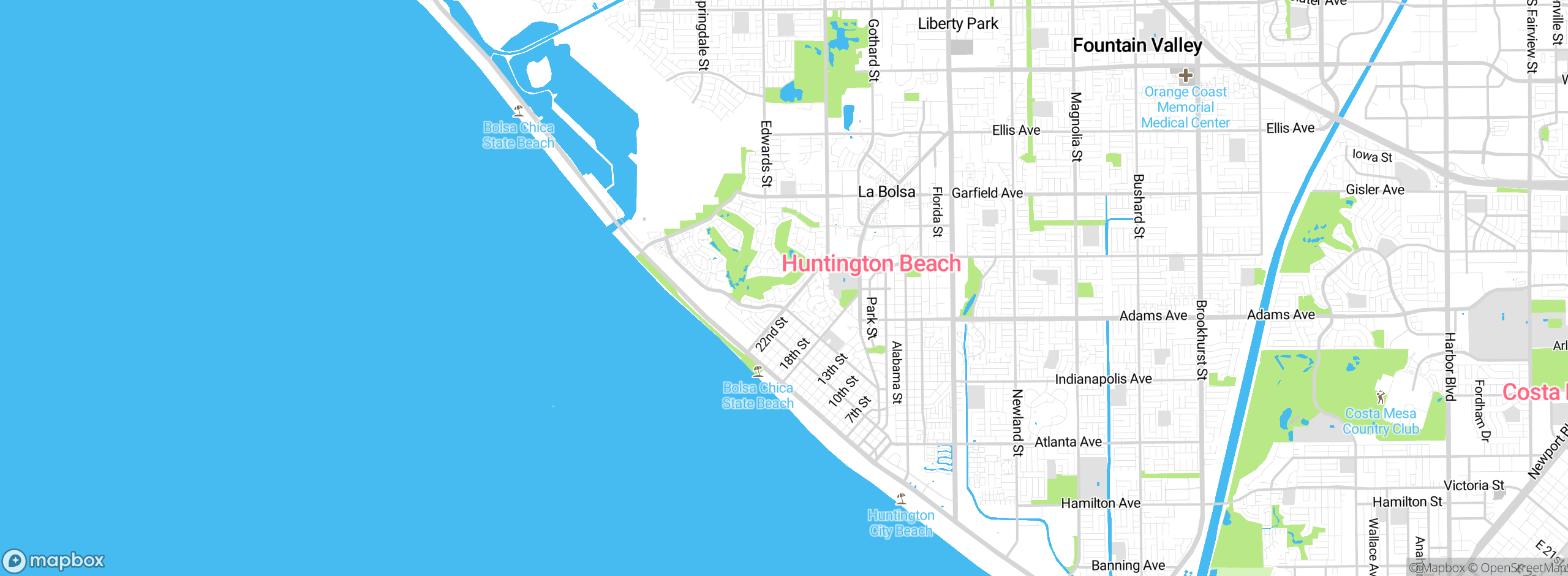Map showing approximate location