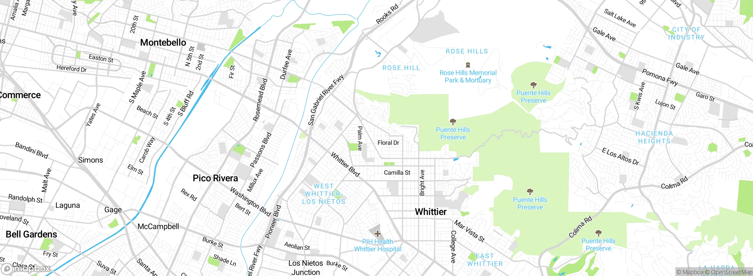 Map showing approximate location