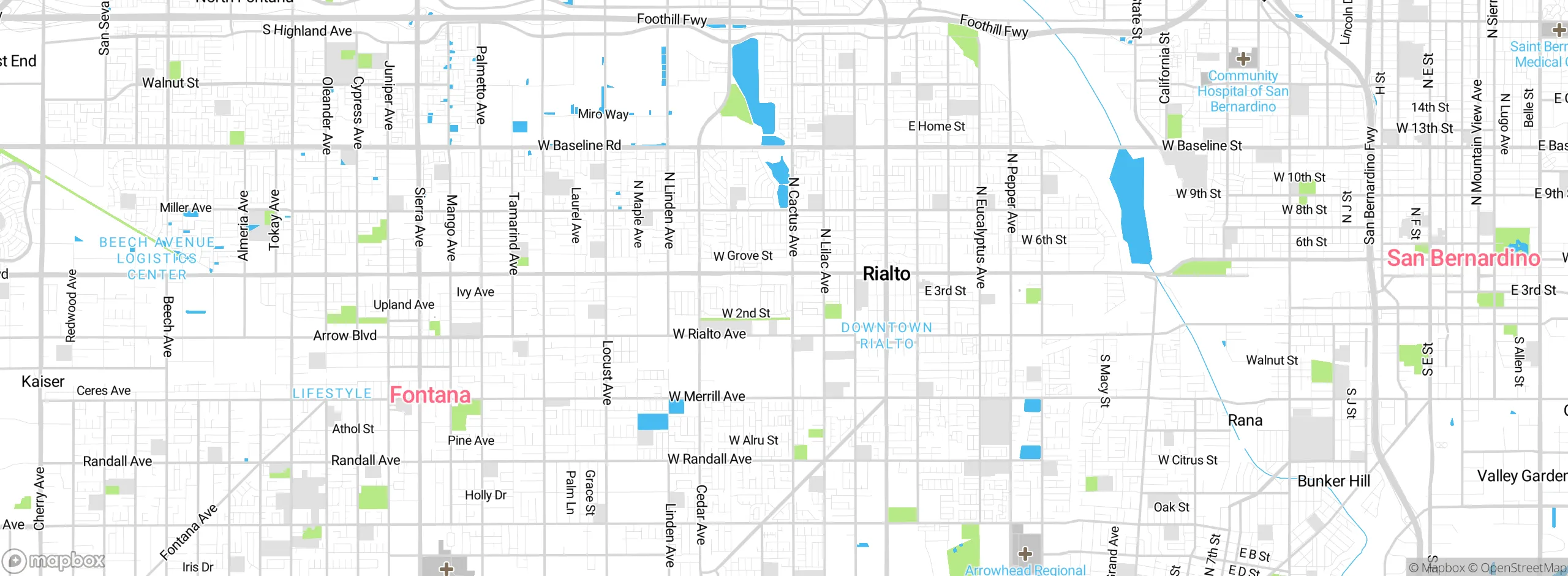 Map showing approximate location