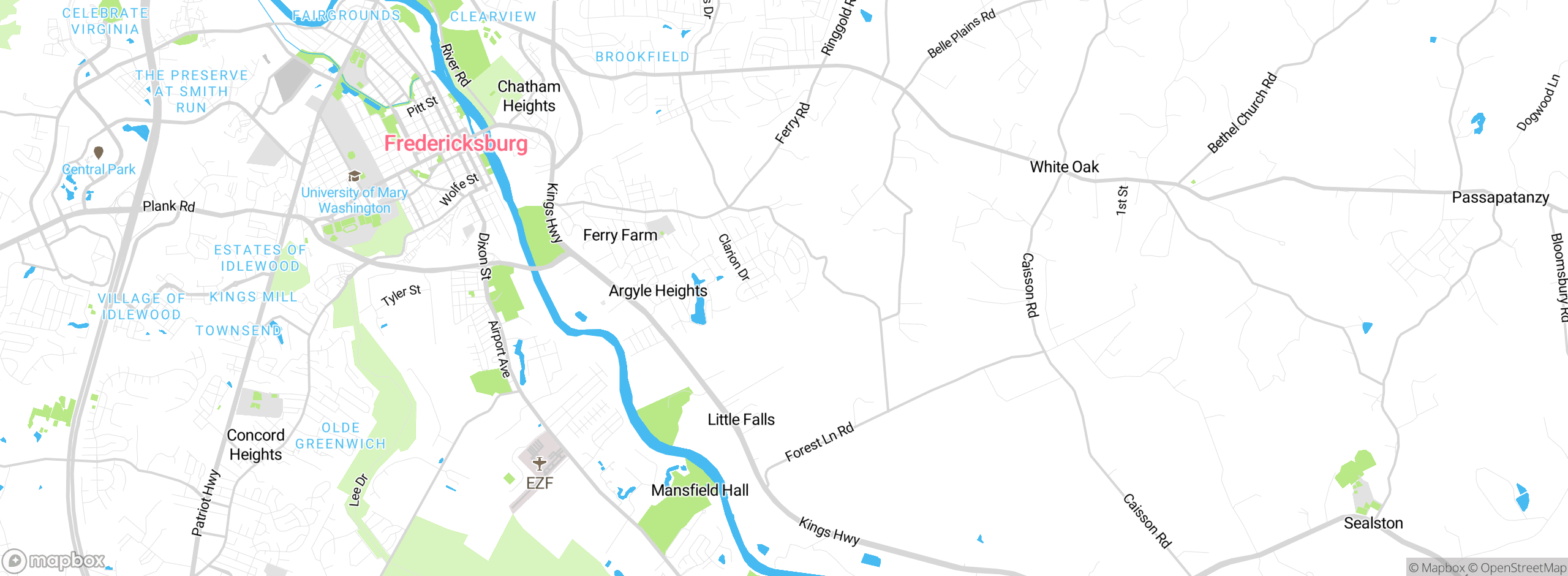 Map showing approximate location
