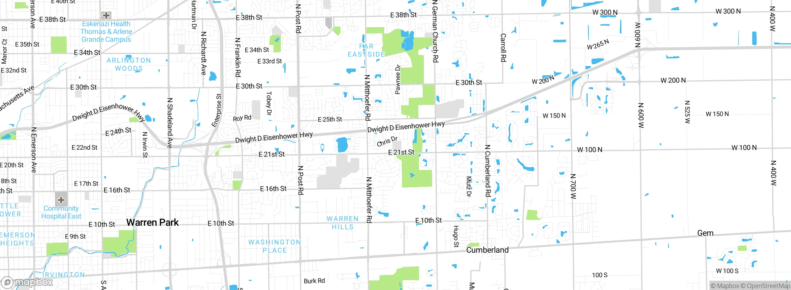 Map showing approximate location