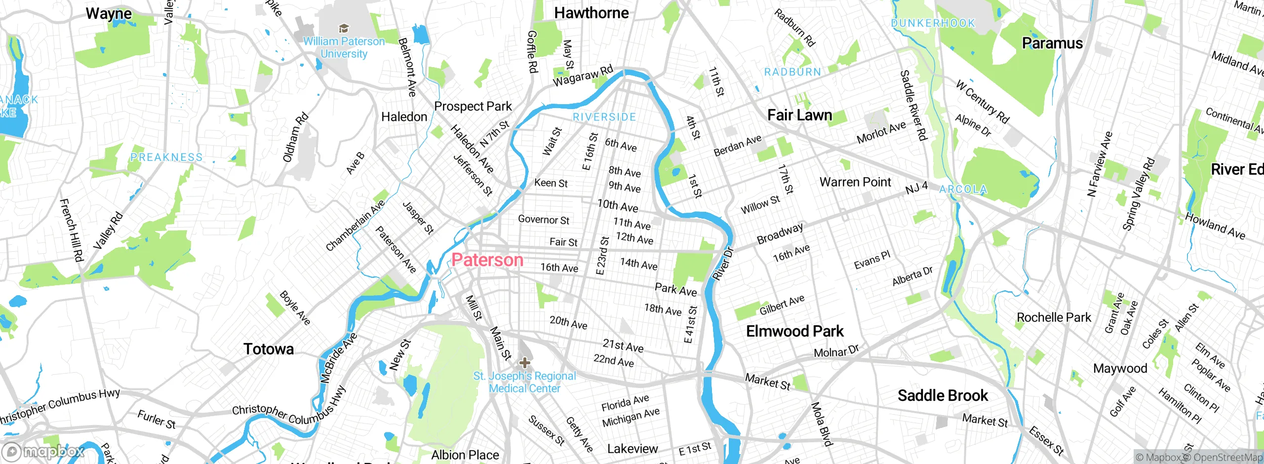 Map showing approximate location
