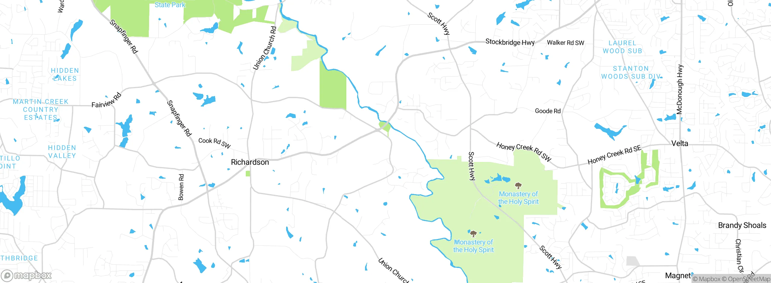 Map showing approximate location