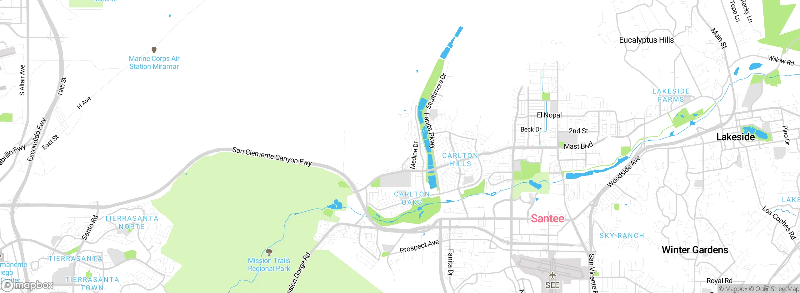 Map showing approximate location