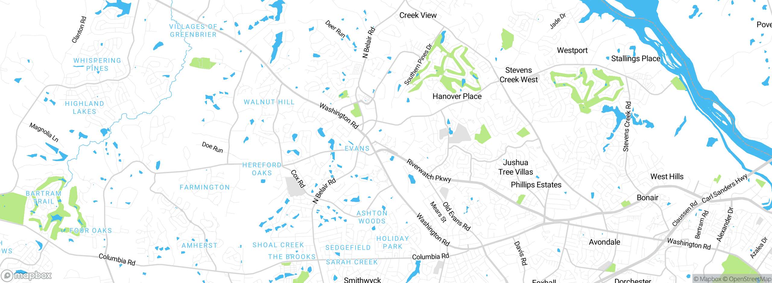 Map showing approximate location