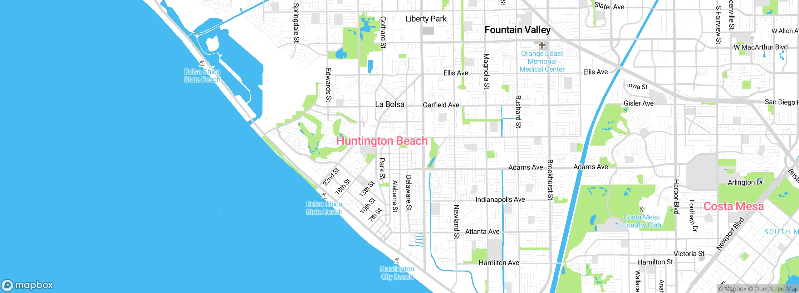 Map showing approximate location