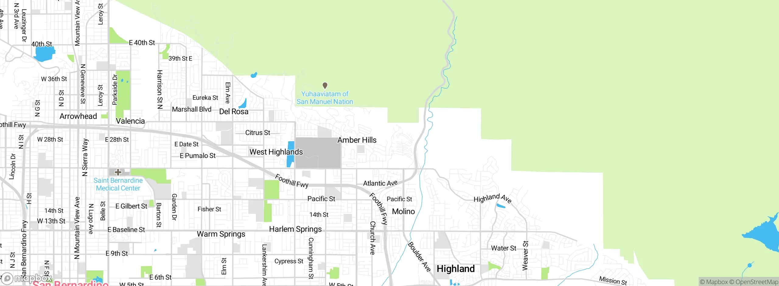 Map showing approximate location